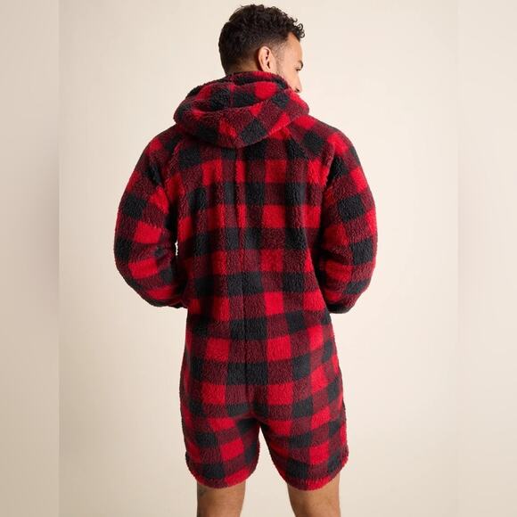 Chubbies The Lumberjack of All Trades Fleece one piece in red Size M - Picture 10 of 10